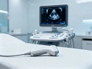 Szklana butelka z mlekiem dla niemowląt na miękkim, białym kocyku w przytulnym pokoju dziecięcym.