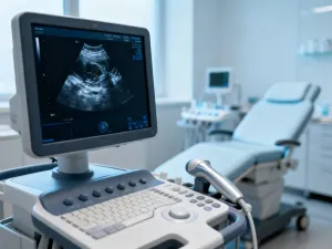Miękki, pastelowy kocyk dziecięcy starannie złożony na drewnianym fotelu w przytulnym, słonecznym pokoju dziecięcym.