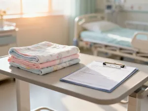 Parująca filiżanka herbaty rumiankowej z suszonymi kwiatami na drewnianym stole w przytulnym, słonecznym wnętrzu.