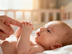 Stojak z kroplówką w nowoczesnej sali porodowej, zapewniający profesjonalną opiekę medyczną podczas wywoływania porodu.