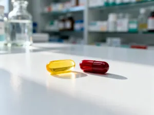 Mikroskopowe szkiełko z modelem helisy DNA w profesjonalnym laboratorium medycznym.