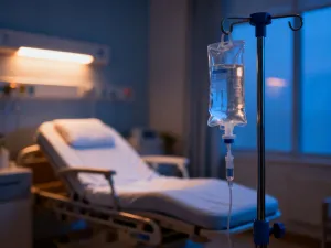 Starannie spakowana torba do szpitala z akcesoriami dla mamy i dziecka, ustawiona w przytulnym, słonecznym pokoju.
