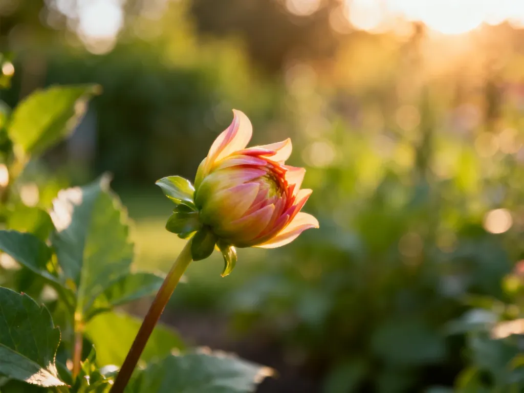 Rozkwitający kwiat w promieniach słońca, symbolizujący naturalne cykle biologiczne i płodność.